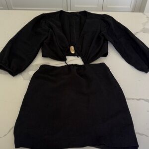 Vix Paula Hermanny dress black and gold